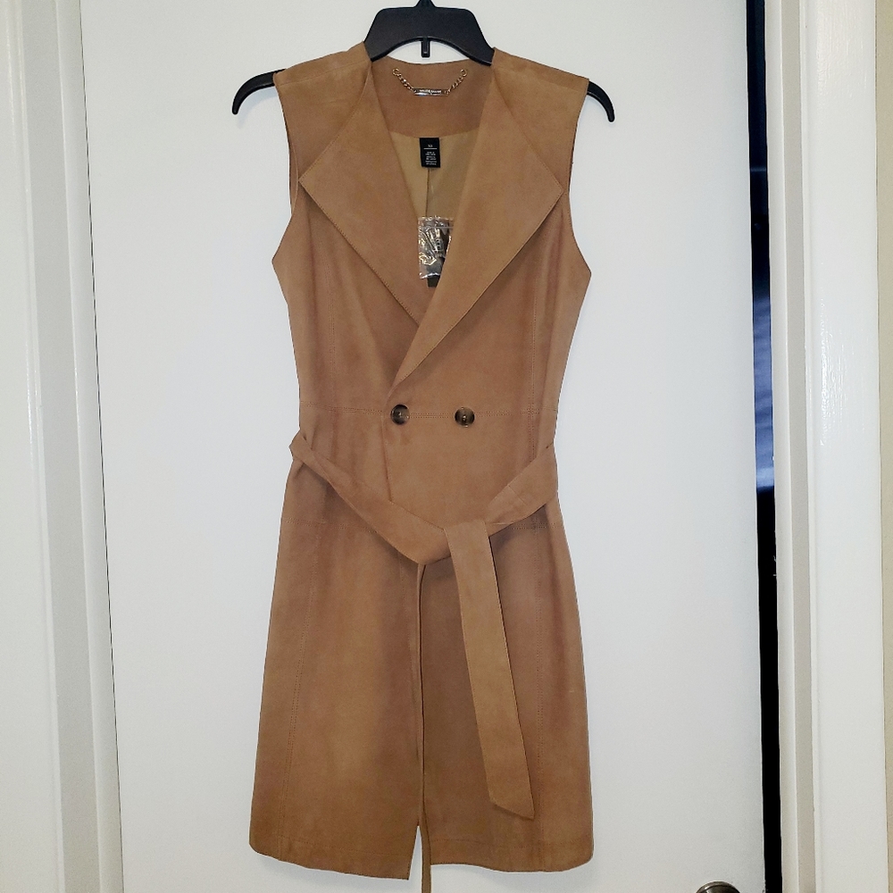 NWT White House Black Market leather dress